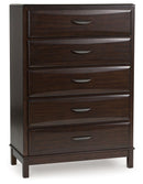 Vanmore - Five Drawer Chest - Dark Brown
