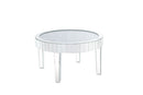 Noralie - 32" Round Coffee Table - Mirrored & Faux Diamonds