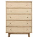 Kailani - 5-Drawer Bedroom Chest Of Drawers - Beige Oak