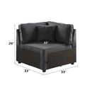 Silvester - Modular Wedge With Pillow - Gray Fabric