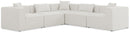 Cube - Linen 5 Piece Modular Corner Sectional