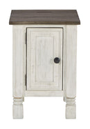 Havalance - Chair Side End Table - White / Gray