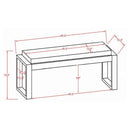 Aiden - Fabric Upholstered Accent Bench - Distressed White