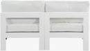 Nizuc - Outdoor Patio 2 Seat Armless Modular Sofa With White Frame