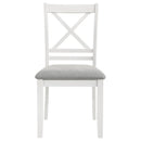 Hollis-Cross Back Wood Dining Side Chair (Set of 2) - White