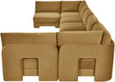 Hammond - Velvet Performance Fabric Upholstered 7 Piece U-Shaped Armless Sectional