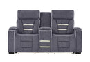 U1895 - P2 Reclining Sofa / Console Reclining Loveseat - Dark Gray