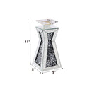 Nowles - 11" Candle Holder (Set of 2) - Mirrored, Faux Diamonds