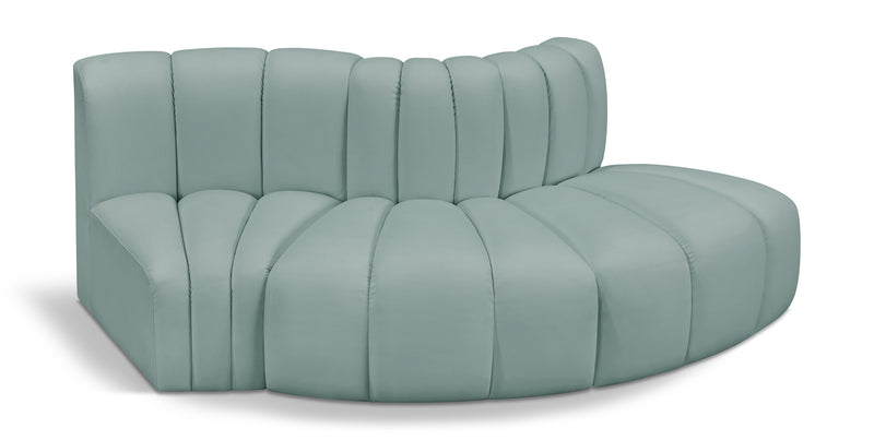 Arc - Faux Leather 3 Piece Modular Sofa