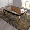 Betria - Coffee Table - Engineered Stone Top, Gold & Black