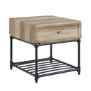 Brantley II - End Table - Oak & Sandy Black