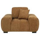 Octavia - Fabric Upholstered Track Arm Accent Chair