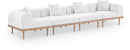 Laguna - 4 Piece Resilient Water Resistant Fabric 142" Upholstered Outdoor Patio Modular Sofa