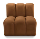 Arc - Velvet Straight Chair - Saddle