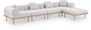 Laguna - 5 Piece 106.5" Upholstered Outdoor Patio Modular Sectional