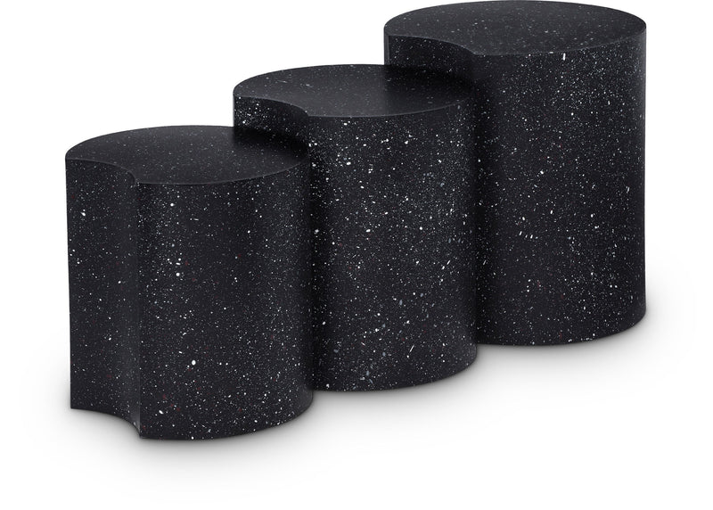Dimple - 3 Piece Modular End Table - Terazzo Finish