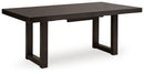 Neymorton - Rectangular Dining Room Butterfly Extension Table - Dark Grayish Brown