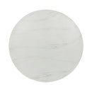 Caspia - 47" Outdoor Round Dining Table - Snowdrift White / Black