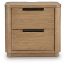 Pamaria - Two Drawer Night Stand - Light Brown