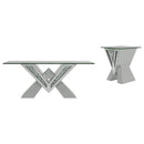 Taffeta - Mirrored Coffee Table Set