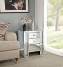 Nysa - Accent Table - Mirrored & Faux Crystals