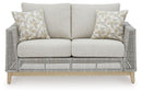 Seton Creek - Loveseat With Cushion - Gray