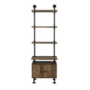 Ensata II - TV Stand Side Pier - Rustic Oak & Black