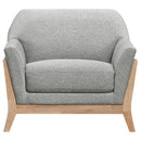 Vaughn - Fabric Upholstered Flared Arm Accent Chair - Gray