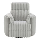 Emee - Glider Recliner With Swivel - Gray Corduroy