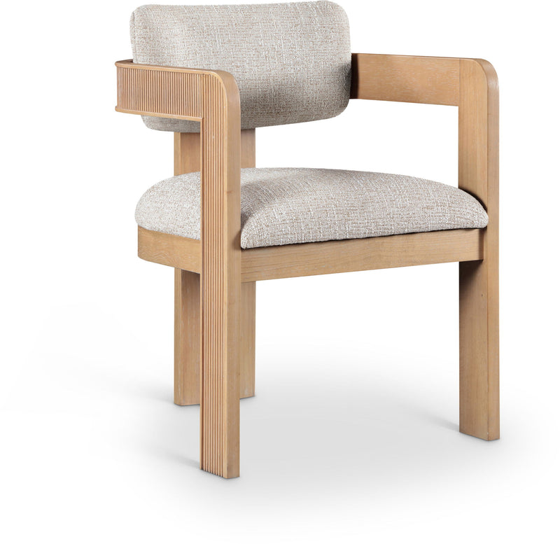 Sacha - Linen Dining Chair With Natural Base (Set of 2)