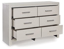 Zyniden - Six Drawer Dresser - Silver