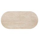 Leonardo - Dining Table - Travertine Top & Dark Oak