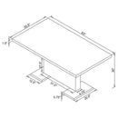 Anges - Rectangular Dining Table - White High Gloss