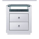 Nysa - 20" X 14" Accent Table - Mirrored & Faux Crystals