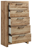 Hyanna - Five Drawer Chest - Tan Brown