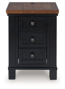 Wildenauer - Chair Side End Table - Brown / Black