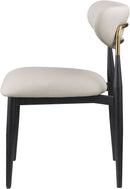 Ronda - Vegan Leather Upholstered Dining Side Chair - Black Legs