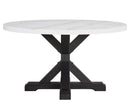 Varley - 5 Piece Round Dining Room Set - White / Gray