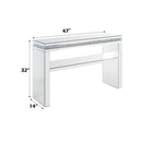 Noralie - 32" Sofa Table - Mirrored & Faux Diamonds