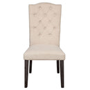 Gerardo - Side Chair (Set of 2) - Beige Linen & Weathered Espresso