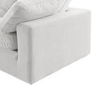 Comfy - 4 Piece Velvet Modular Sectional With Chaise - White
