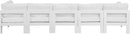 Nizuc - Outdoor Patio 5 Seat Modular Sofa With White Frame