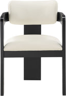Sacha - Vegan Leather Upholstered Dining Chair With Black Base (Set of 2)