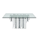 Noralie - 47" X 28" Coffee Table - Mirrored & Faux Diamonds