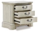 Arlendyne - Three Drawer Night Stand - Antique White
