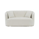 Odette - Loveseat With 2 Pillows - Beige Chenille