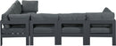 Nizuc - Outdoor Patio 6 Piece Modular Sectional With Gray Frame