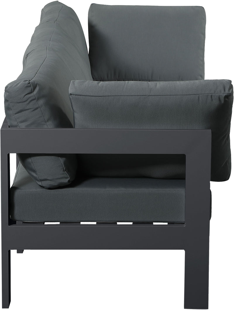 Nizuc - Outdoor Patio 3 Seat Modular Sofa With Gray Frame