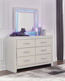 Zyniden - Dresser And Mirror - Silver