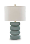 Clayard - Ceramic Table Lamp - Gray Blue